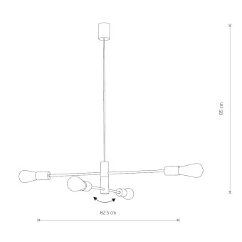 Подвесная люстр Nowodvorski Rotor Black/Gold 7935