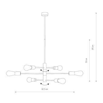 Подвесная люстр Nowodvorski Rotor Black/Gold 7937