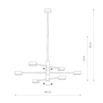 Подвесная люстра Nowodvorski Orbit Black 7946
