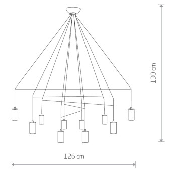 Подвесная люстра Nowodvorski Imbria Brass/Black 7954