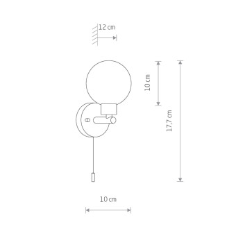 Настенный светильник Nowodvorski Simi Black 8052