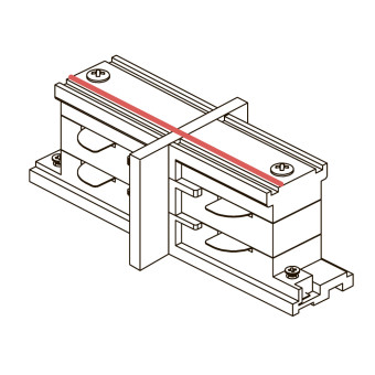 Коннектор для трехфазной трековой системы прямой Nowodvorski Ctls Straight Black 8084
