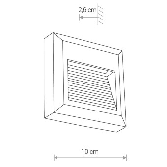 Встраиваемый светильник Nowodvorski Sidewalk Square Led Black 8148