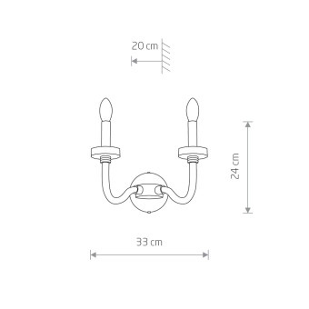 Настенный светильник Nowodvorski Hampton White/Chrome 8155