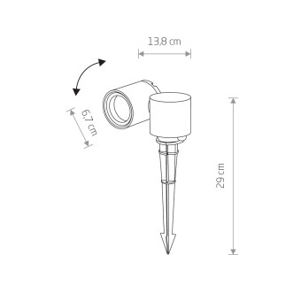 Ландшафтный светильник Nowodvorski Tubings M Black 8161