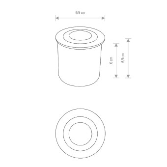 Встраиваемый светильник Nowodvorski Circlet Led Black 8163