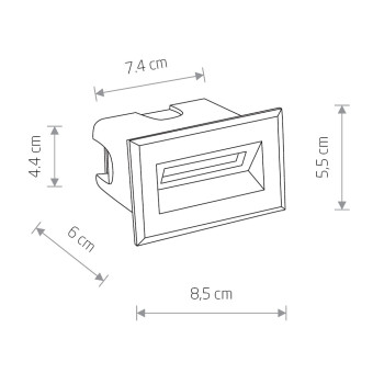 Встраиваемый светильник Nowodvorski Bay Led Black 8164