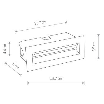 Встраиваемый светильник Nowodvorski Bay Led Black 8165