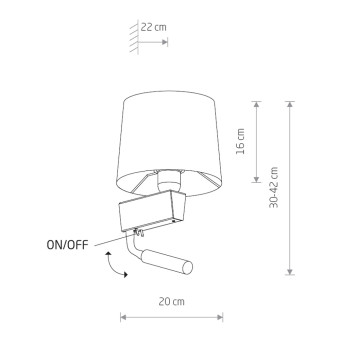 Настенный светильник  Nowodvorski Chillin Black/Gold 8213