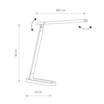 Настольная лампа Nowodvorski Chic Led Black/Silver 8357