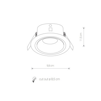 Встраиваемый светильник Nowodvorski Foxtrot White 8373