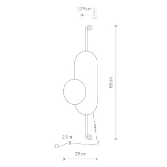 Настенный светильник  Nowodvorski Wheel Lux I Gold/Black 8430