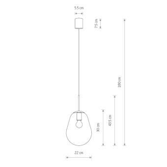 Подвесной светильник Nowodvorski Pear S Transparent/Brass 8673