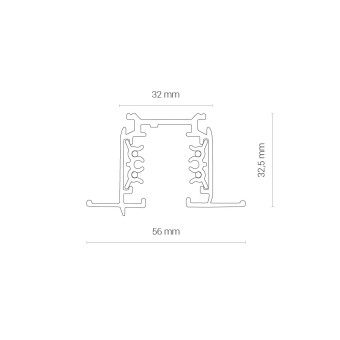 Встраиваемый шинопровод для трехфазной трековой системы Nowodvorski Ctls Track Black 8694