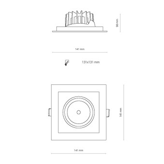 Встраиваемый светильник Nowodvorski Dia Led Black/White 8721