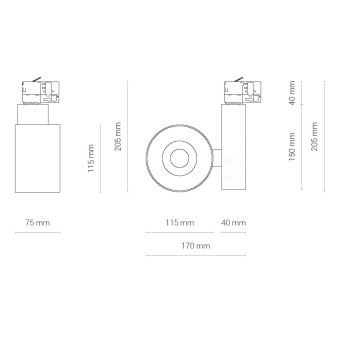 Трековый трехфазный светильник Nowodvorski Nea Led White 8748