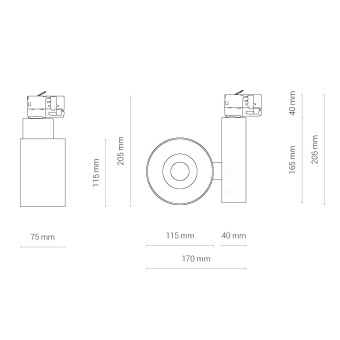 Трековый трехфазный светильник Nowodvorski Nea Led White 8752