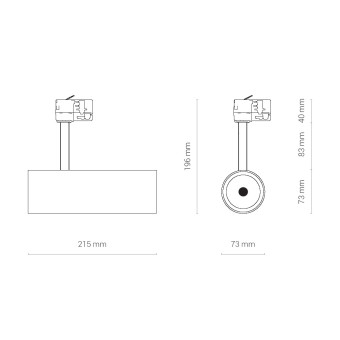 Трековый трехфазный светильник Nowodvorski Milo Led Black 8760
