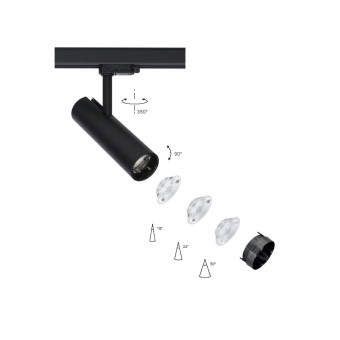 Трековый трехфазный светильник Nowodvorski Milo Led Black 8764