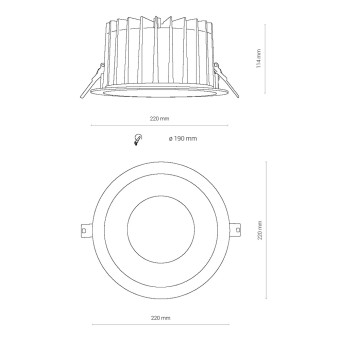 Встраиваемый светильник Nowodvorski Kea Led White/Chrome 8767