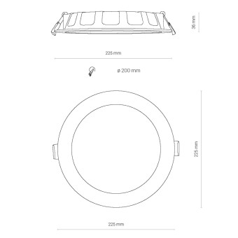 Встраиваемый светильник Nowodvorski Kos Led White 8774