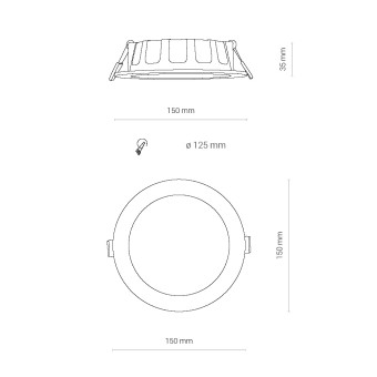 Встраиваемый светильник Nowodvorski Kos Led White 8780