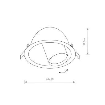 Встраиваемый светильник Nowodvorski Dot Black 8826