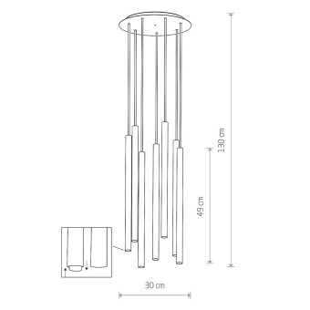 Потолочная люстра Nowodvorski Laser 490 Brass/Black 8921