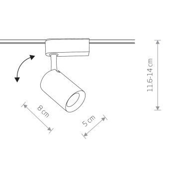 Трековый однофазный светильник Nowodvorski Profile Iris Black 8996