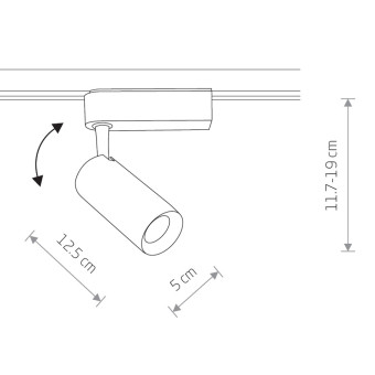 Трековый однофазный светильник Nowodvorski Profile Iris Black 9003