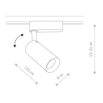 Трековый однофазный светильник Nowodvorski Profile Iris White 9006