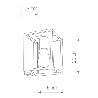 Настенный светильник Nowodvorski Crate Black 9046