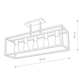 Потолочная люстра Nowodvorski Crate Black 9047