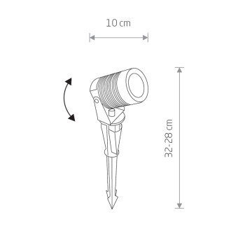 Ландшафтный светильник Nowodvorski Spike Led Black 9100