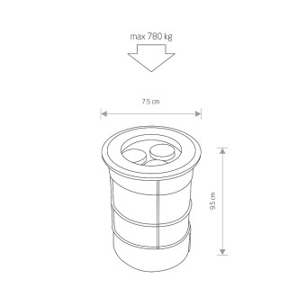 Ландшафтный светодиодный светильник Nowodvorski Picco Led Silver 9104