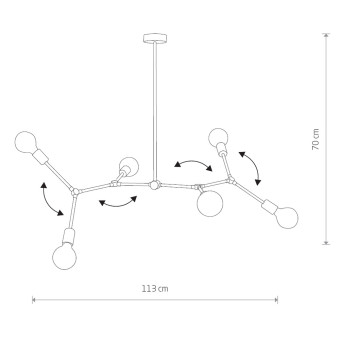 Потолочная люстра Nowodvorski Twig Black 9138