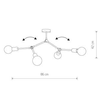 Потолочная люстра Nowodvorski Twig Black 9140