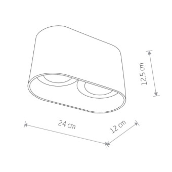 Накладной светильник Nowodvorski Oval Black 9240