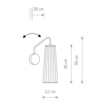 Бра Nowodvorski Dover Natural Wood/White 9261