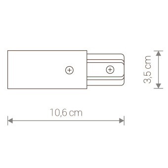 Ввод питания для однофазной трековой системы Nowodvorski Profile White 9462