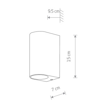 Уличный настенный светильник Nowodvorski Arris Silver 9515