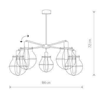 Потолочная люстра Nowodvorski Manufacture Black/Copper 9738