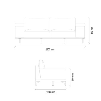 Диван двухместный  ENZA HOME VIERA EH66874