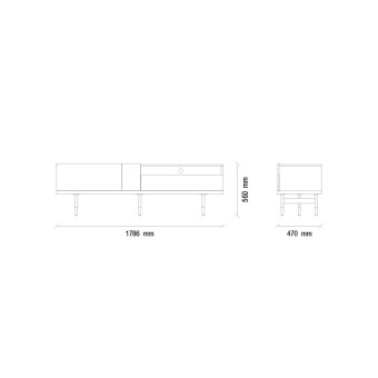 ТВ тумба на ножках ENZA HOME Коллекция DORIAN (ДОРИАН) арт. EH51056