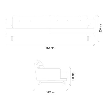 Диван четырехместный ENZA HOME MILAN EH67867