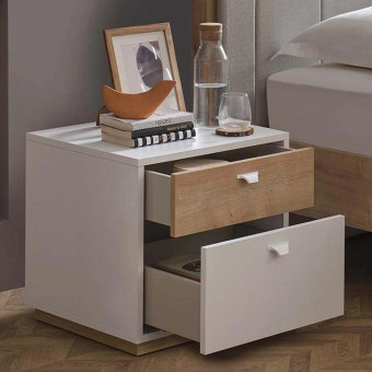 Тумба прикроватная (белый) ENZA HOME POLKA EH56252