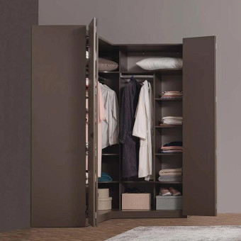 Шкаф угловой (серый) ENZA HOME POLKA EH59224