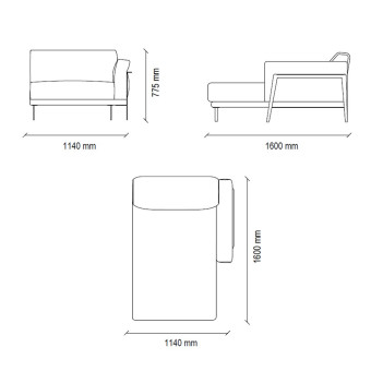 Лаунж левый (K5) ENZA HOME Коллекция EMOTICON (ЭМОУШН) арт. EH72109