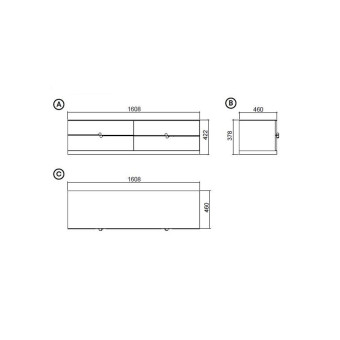ТВ тумба с ящиками ENZA HOME PIEDRA EH20074