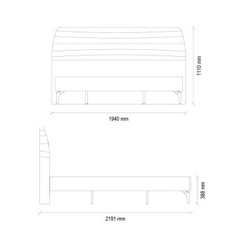 Основание кровати 180x200 ENZA HOME Коллекция CORDELL (КОРДЕЛЛ) арт. EH57723